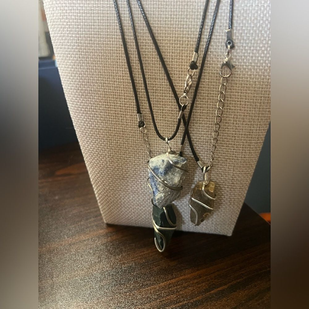 Elegant Silver and Black Crystal Necklaces